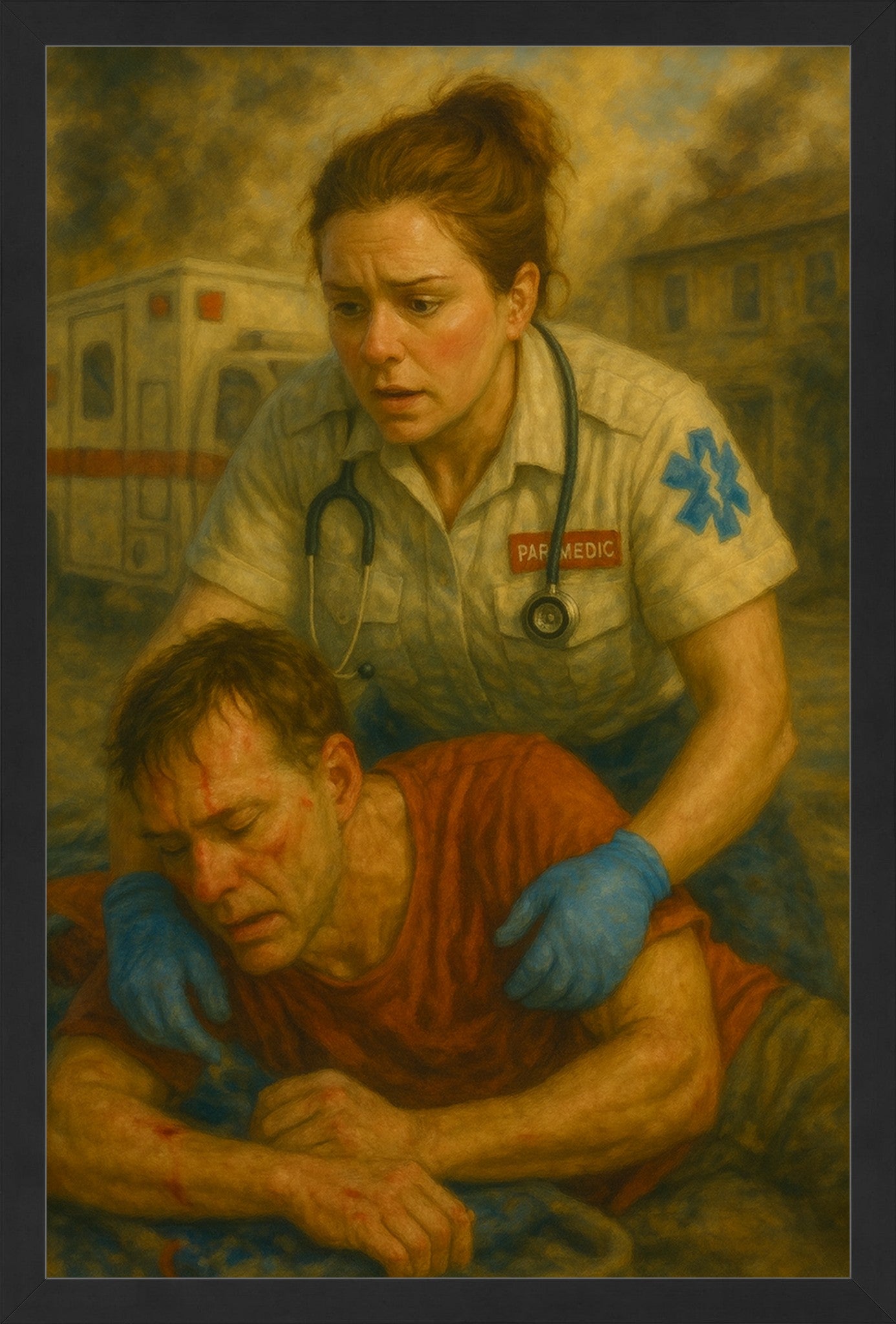 Strength in the Storm – Paramedic Hero Artwork (Fine Art Print)