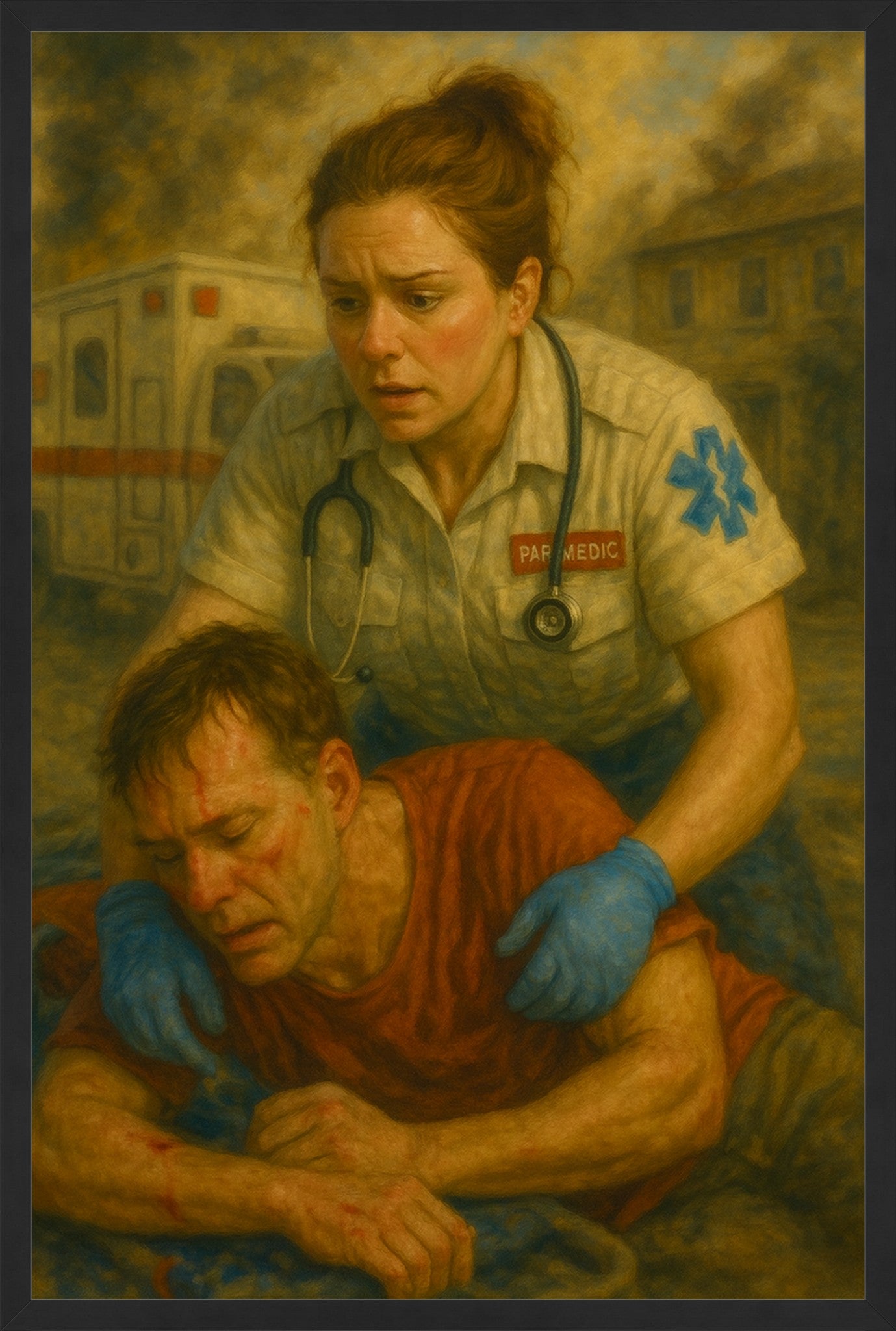 Strength in the Storm – Paramedic Hero Artwork (Fine Art Print)