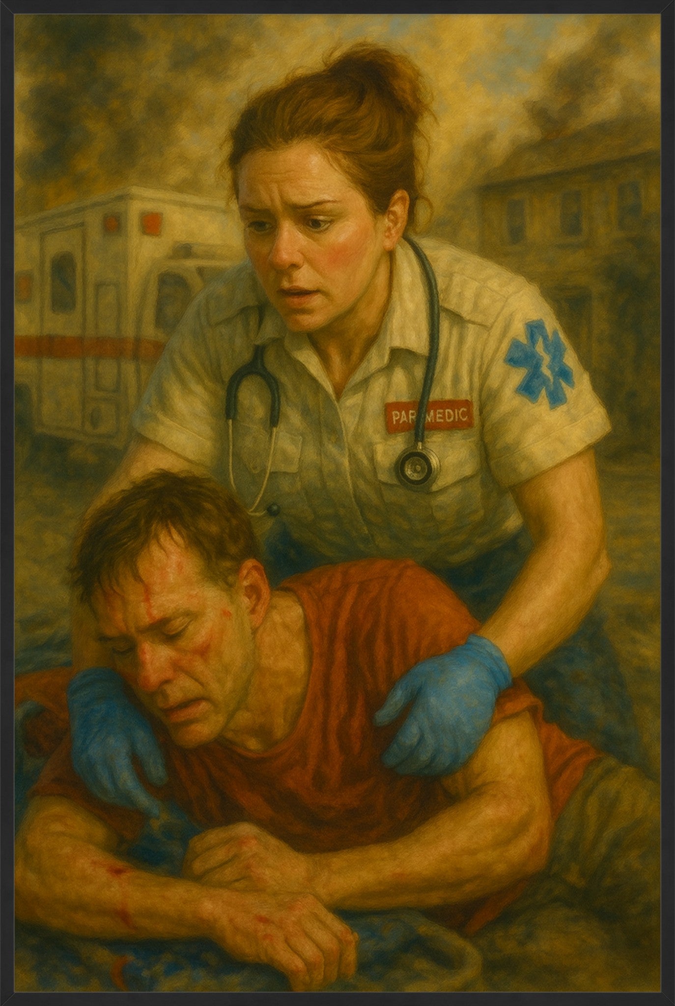 Strength in the Storm – Paramedic Hero Artwork (Fine Art Print)