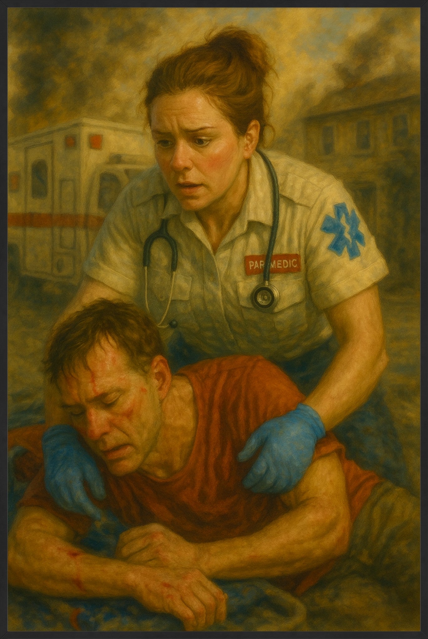 Strength in the Storm – Paramedic Hero Artwork (Fine Art Print)