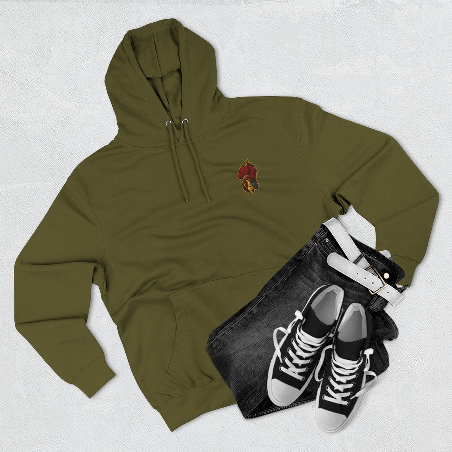 The Dragon's Hoard Hoodie — Our Dragon's Brand Graphic Fleece Hoodie