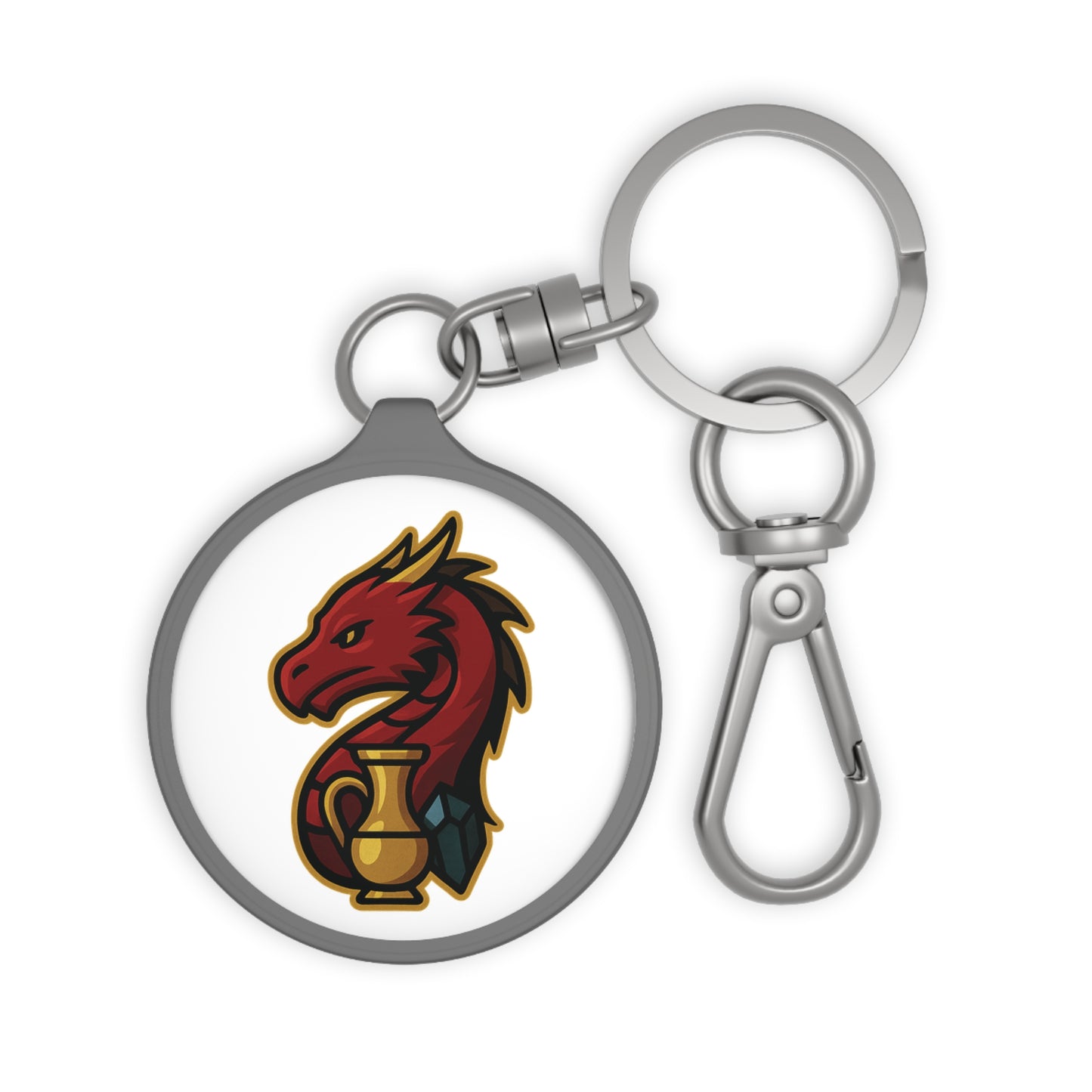 The Dragon's Hoard Keyring Tag — Dragon Emblem Keychain