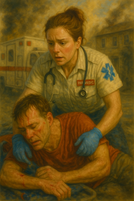 Strength in the Storm – Paramedic Hero Artwork (Fine Art Print)